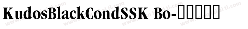 KudosBlackCondSSK Bo字体转换